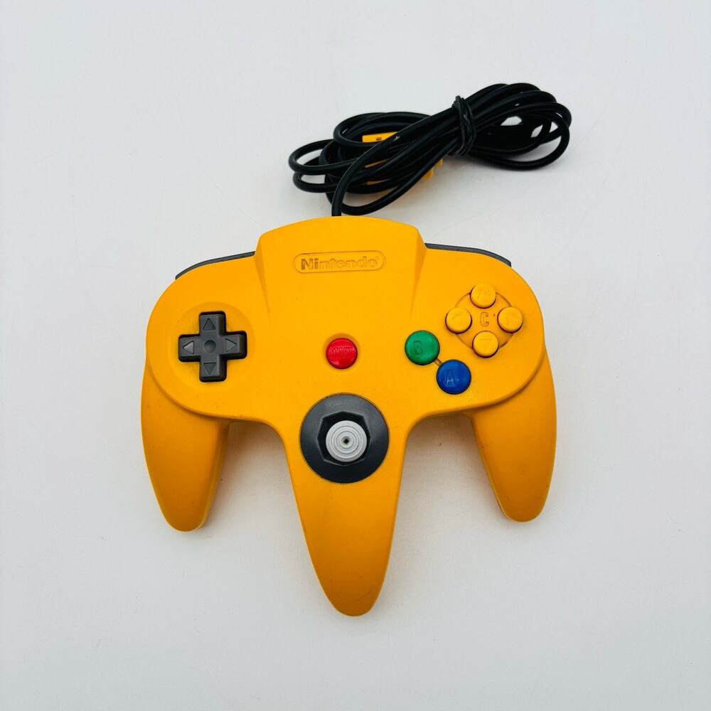 Nintendo 64 Yellow Controller NUS-005 Official N64 OEM Tested Working